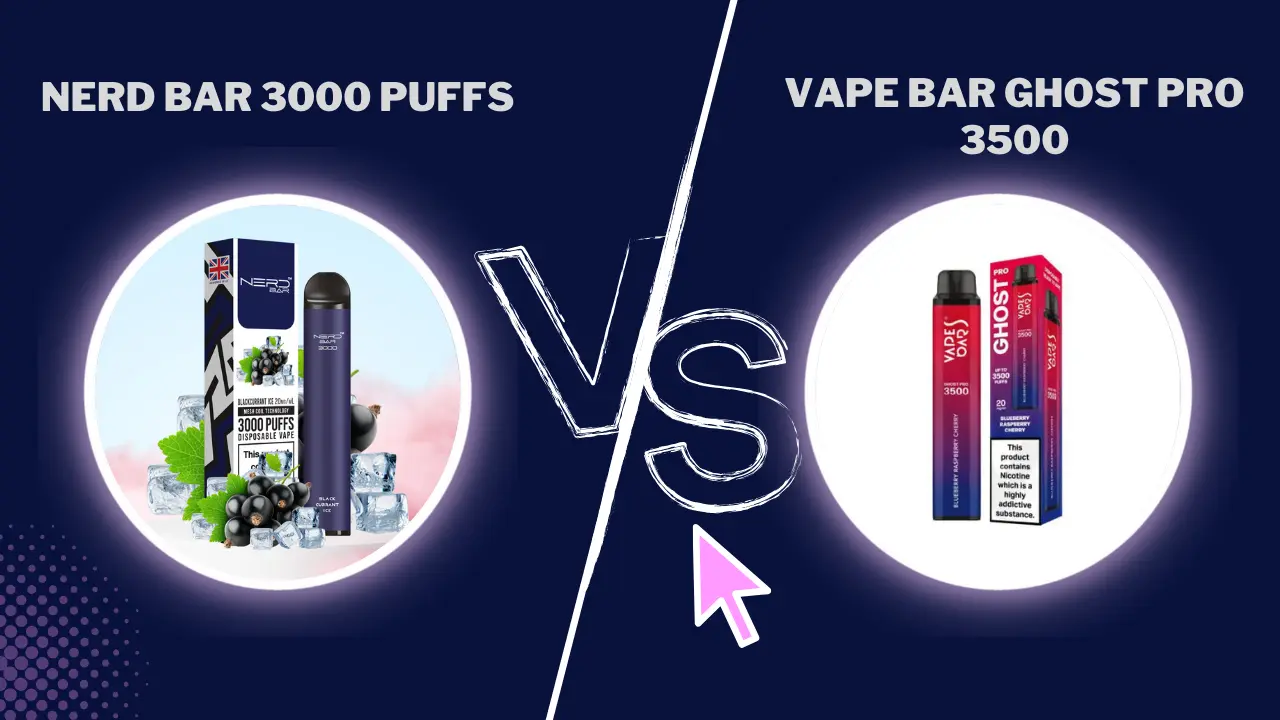 Nerd Bar 3000 Puffs vs. Vape Bar Ghost Pro 3500 Which Vape Lasts Longer