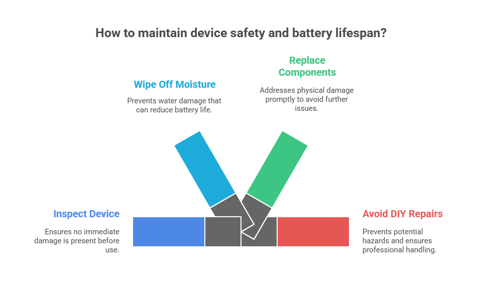 Avoid Using Damaged or Wet Devices