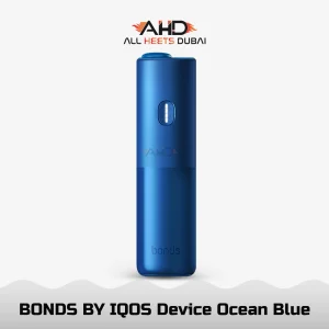 IQOS BONDS Ocean Blue heated tobacco system with a smooth blue finish, slim profile, and integrated heating technology