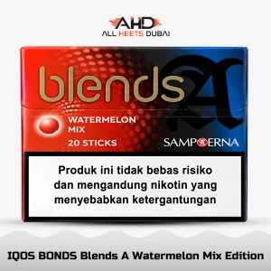 BLENDS A Watermelon Mix for IQOS BONDS available in Dubai with distinctive watermelon-themed product packaging