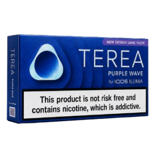 IQOS TEREA Purple Wave heated tobacco sticks featuring Tajikistan-market packaging, designed for use with the IQOS ILUMA series in Dubai