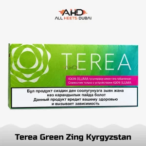 Pack of TEREA Green Zing Kyrgyzstan tobacco sticks for IQOS ILUMA series
